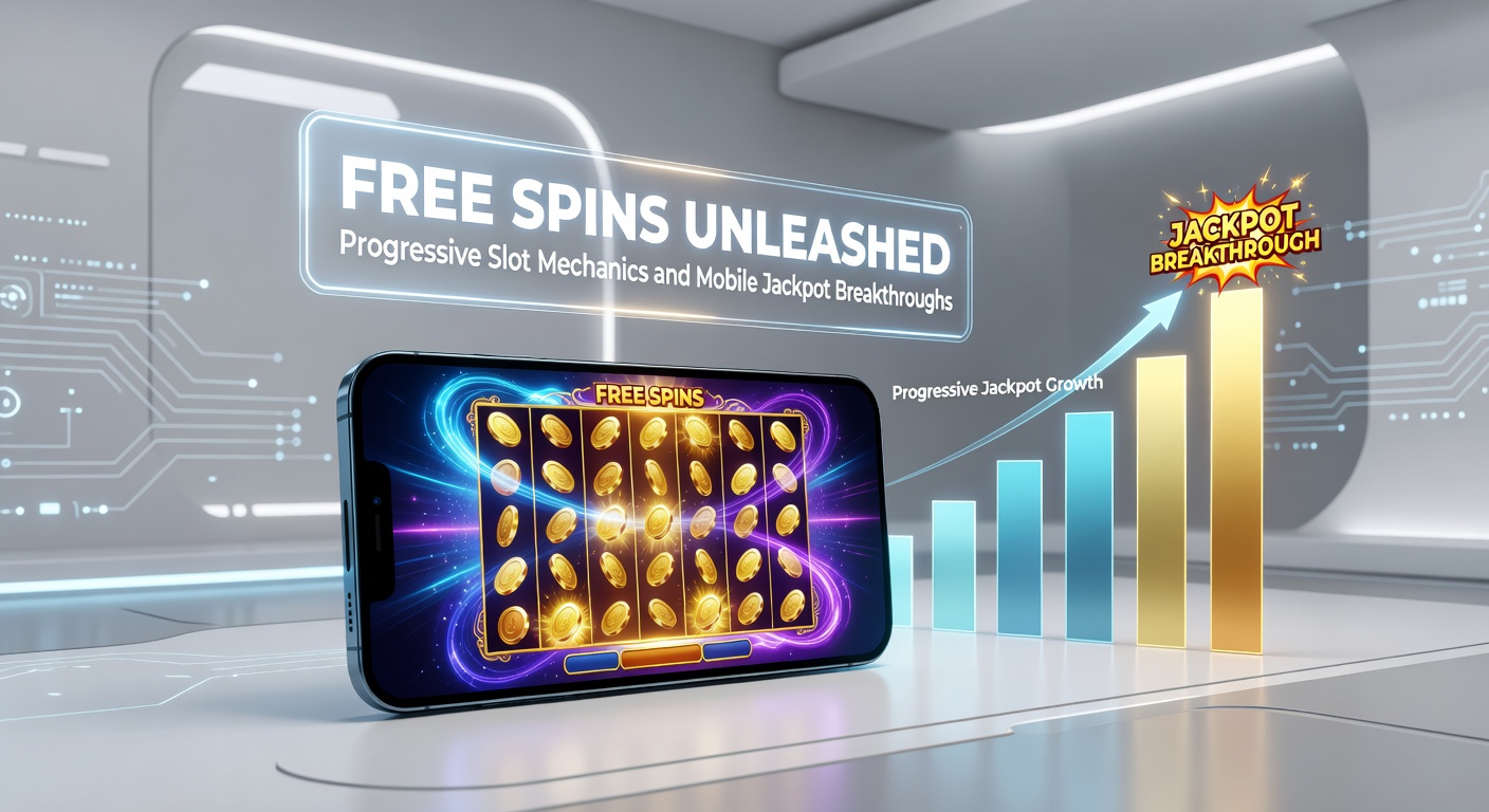 Mobilgerät zeigt progressiven Jackpot mit Free Spins im Gange, Explosion von Münzen und steigender Zähler