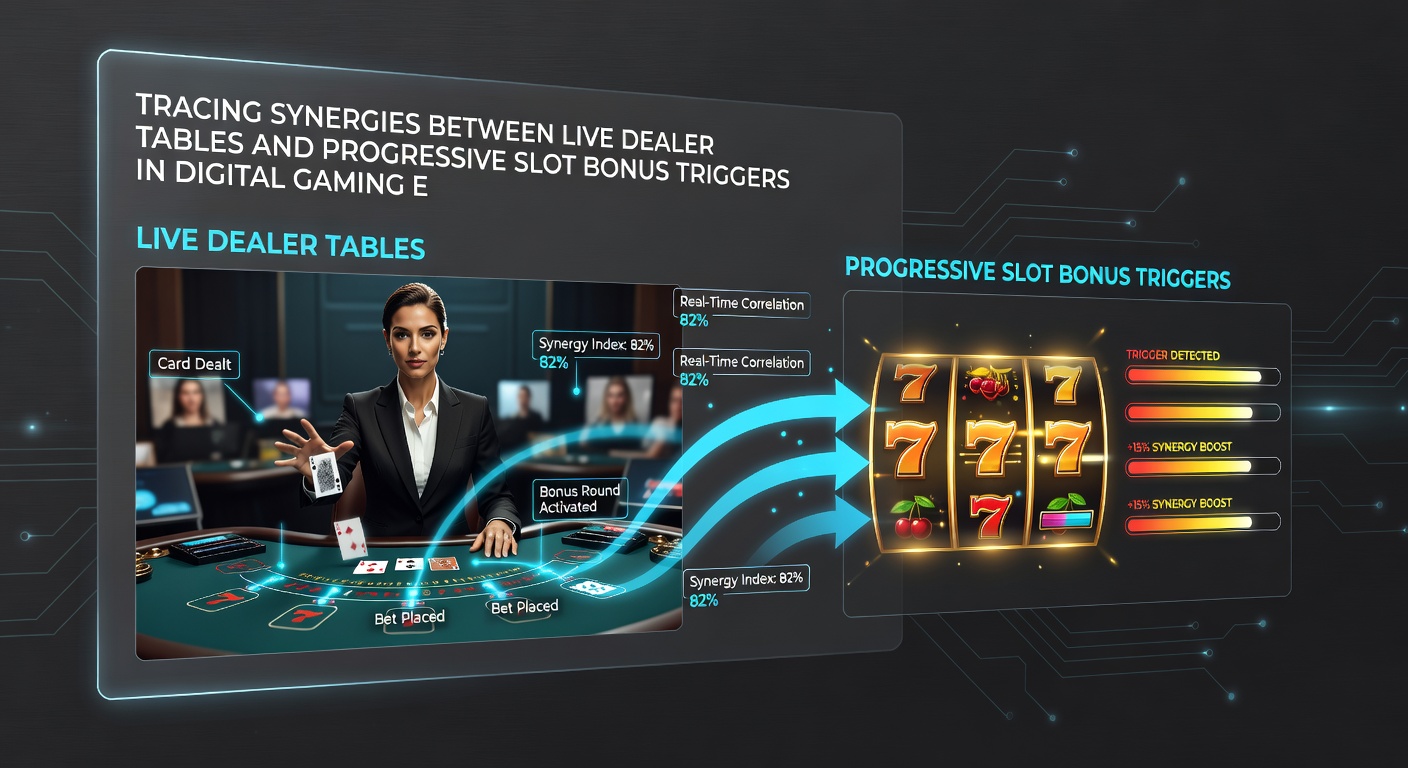 Illustration der Bonus-Trigger-Synchronisation zwischen Live-Tischen und progressiven Slots